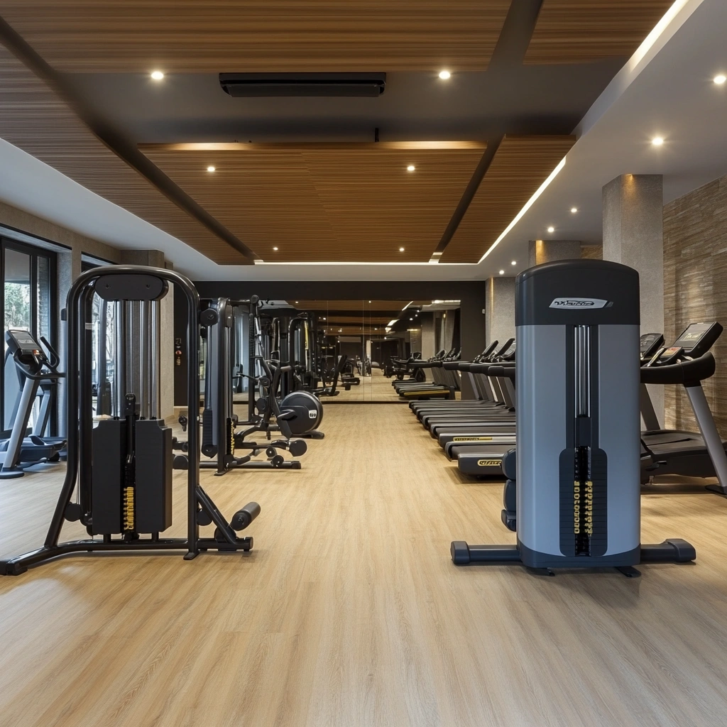 Простора зала з адаптованими тренажерами для людей старшого віку